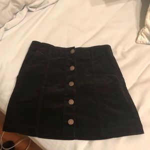Black corduroy skirt
